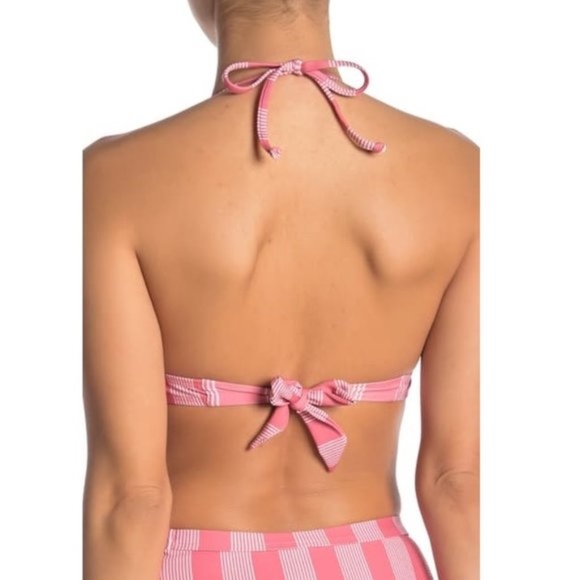 Splendid Longline Stripe Tie Back Bikini Top - Picture 2 of 6